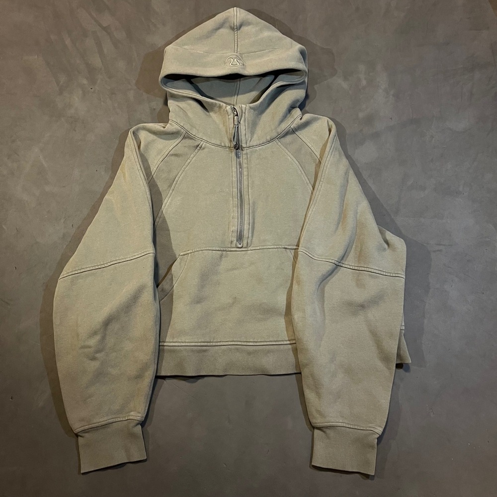 Lululemon Scuba Oversized Half-Zip Hoodie Grey Sage W3DM4S XL/XXL